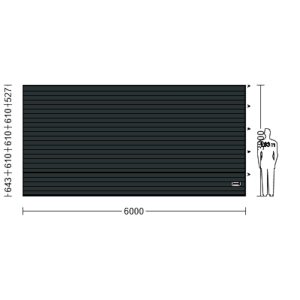 Porte Sectionnelle Industrielle L 6.0 m x H 3.0 m en panneaux sandwich 40 mm isolé Acier de Type S Stucco.