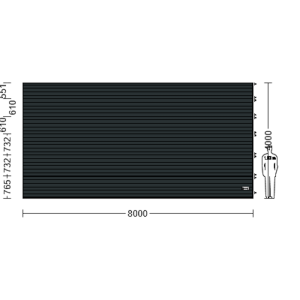 Porte Sectionnelle Industrielle L 8.0 m x H 4.0 m en panneaux sandwich 40 mm isolé Acier de Type S Stucco.