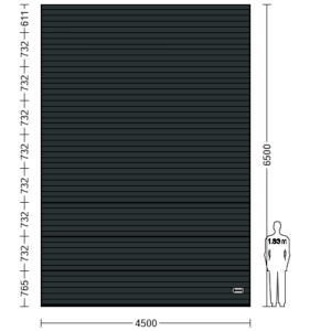 Porte Sectionnelle Industrielle L 4.5 m x H 6.5 m en panneaux sandwich 40 mm isolé Acier de Type S Stucco.