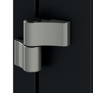 Porte de service industrielle L 0.80 m x H 2.00 m en encadrement aluminium et remplissage panneaux acier 40 mm