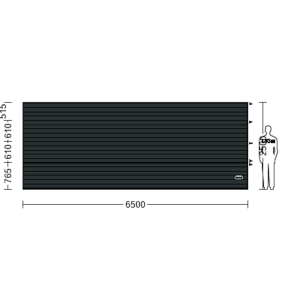 Porte Sectionnelle Industrielle L 6.5 m x H 2.5 m en panneaux sandwich 40 mm isolé Acier de Type S Stucco.