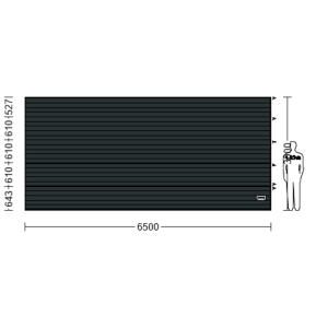 Porte Sectionnelle Industrielle L 6.5 m x H 3.0 m en panneaux sandwich 40 mm isolé Acier de Type S Stucco.