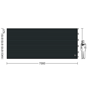Porte Sectionnelle Industrielle L 7.0 m x H 3.0 m en panneaux sandwich 40 mm isolé Acier de Type S Stucco.