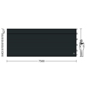 Porte Sectionnelle Industrielle L 7.5 m x H 3.0 m en panneaux sandwich 40 mm isolé Acier de Type S Stucco.