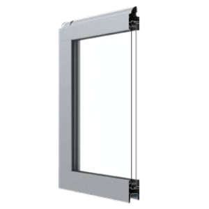 Porte sectionnelle industrielle vitrée L 2.0 m x H 4.0 m en panneaux aluminium 40 mm et double vitrage plexiglass