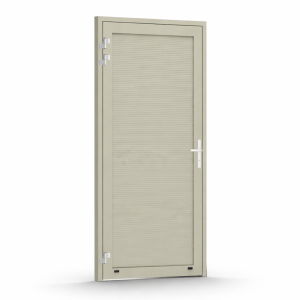 Porte de service industrielle L 0.80 m x H 2.25 m en encadrement aluminium et remplissage panneaux acier 40 mm