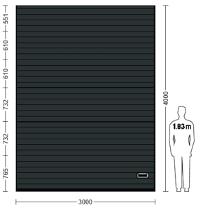 Porte Sectionnelle Industrielle L 3.0 m x H 4.0 m en panneaux sandwich 40 mm isolé Acier de Type S Stucco.