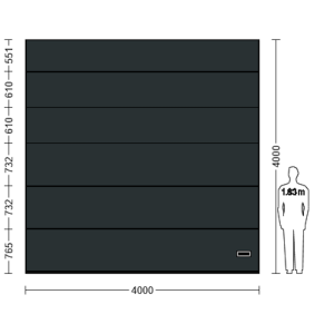 Porte Industrielle 4x4 m Panneau Sandwich 40mm | La Porte Sectionnelle