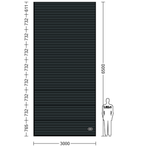 Porte Sectionnelle Industrielle L 3.0 m x H 6.5 m en panneaux sandwich 40 mm isolé Acier de Type S Stucco.