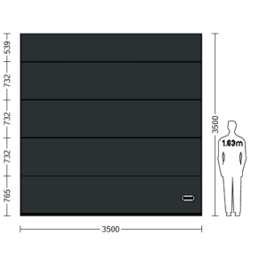 Porte Sectionnelle Industrielle 3.5x3.5m | La Porte Sectionnelle