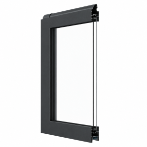 Porte sectionnelle industrielle vitrée L 3.0 m x H 4.5 m en panneaux aluminium 40 mm et double vitrage plexiglass Full Vision