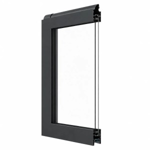 Porte sectionnelle industrielle vitrée L 2.5 m x H 3.5 m en panneaux aluminium 40 mm et double vitrage plexiglass Full Vision