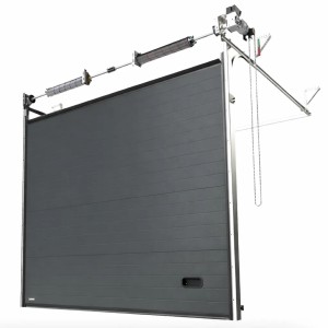Porte Sectionnelle Industrielle 2,0 m x 2,0 m en panneaux sandwich 40 mm isolé Acier de Type S Stucco.