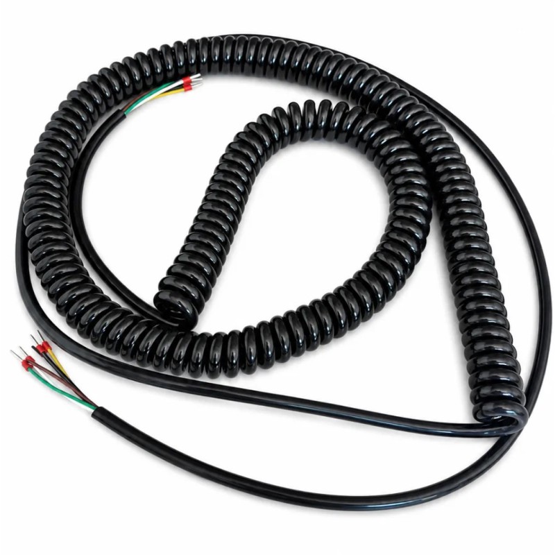 Câble Spiralé Étirable 5 Fils 2M – Câble Souple pour Porte Sectionnelle et Automatismes Industriels