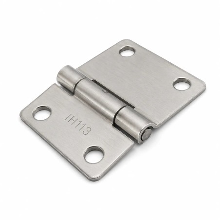 Charnière inox 60 x 76 mm pour porte sectionnelle industrielle