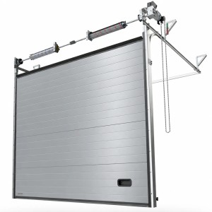 Porte Sectionnelle Industrielle Aluminium L 4.0 m x H 4.0 m en panneaux sandwich 40 mm isolé de Type S Stucco.