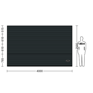 Porte Sectionnelle Industrielle L 4.0 m x H 2.5 m en panneaux sandwich 40 mm isolé Acier de Type S Stucco.