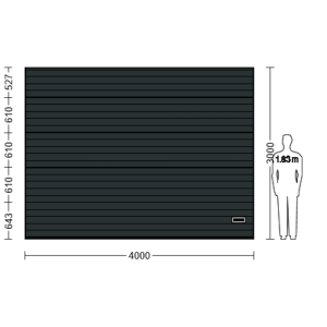 Porte Sectionnelle Industrielle L 4.0 m x H 3.0 m en panneaux sandwich 40 mm isolé Acier de Type S Stucco.