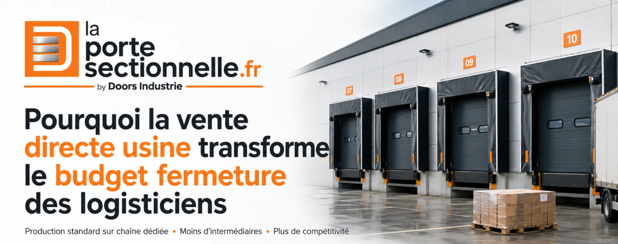 Vente directe usine de portes sectionnelles industrielles pour plateformes logistiques - laportesectionnelle.fr